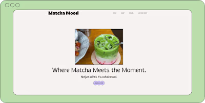 Matcha Mood | One Page Website Design