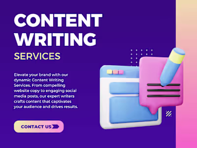 Content Writing work