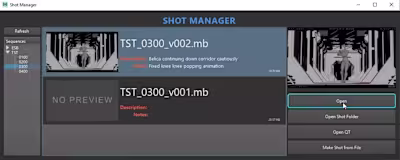 Maya Shot Manager