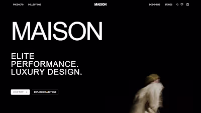 Maison | A website including Ecommerce for A sports brand 