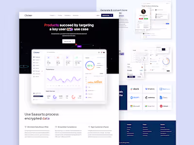 Saas Landing Page ui, ui design, uiux Design