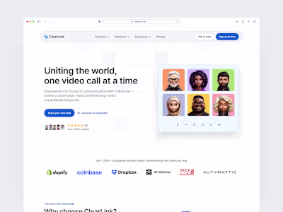 Clearlink Framer Website