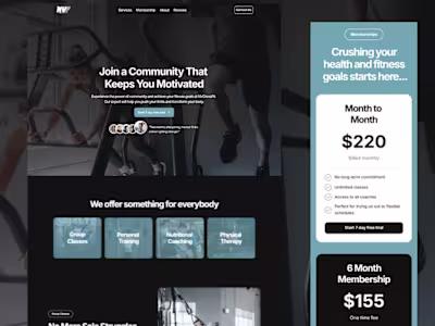 NV Fitness - Framer Landing Page