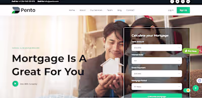 I will design a good looking mortgage website