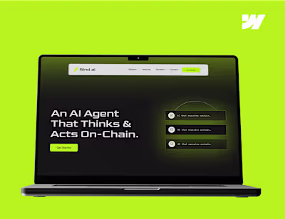 AI Agent On-Chain – Website Design & Webflow Development