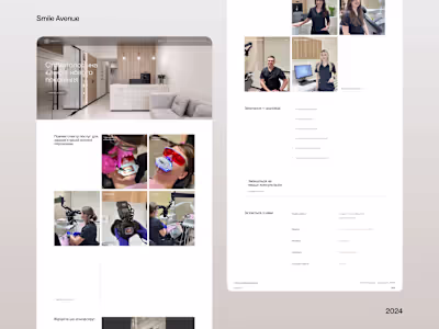 Framer website development for dental clinic · Smile Avenue