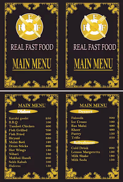 MENU CARD DESIGN