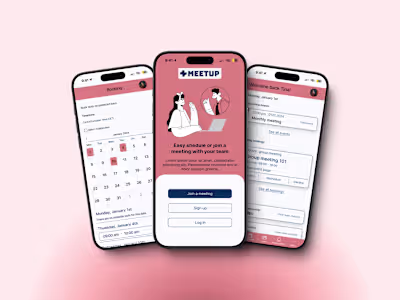 MeetUp sheduling App | UX/UI design freelance project