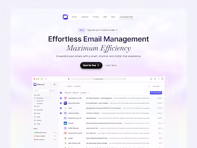Mailorant - Landing Page Design