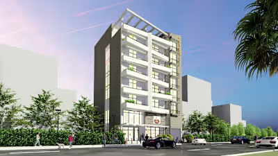 G+7 Guest House Building – Architectural & Revit Drafting