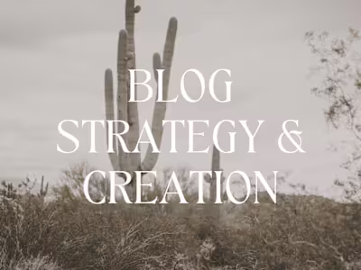 Blog Strategy & Creation