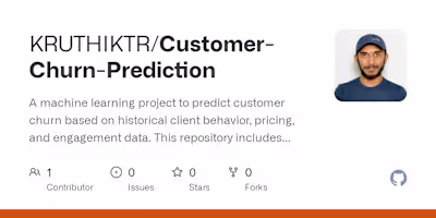 GitHub - KRUTHIKTR/Customer-Churn-Prediction: A machine learnin…