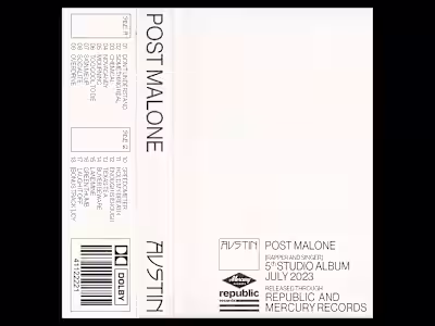 Alternative minimalist cover for „Austin“ by Post Malone