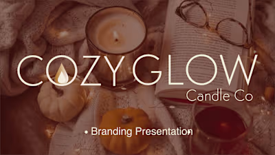 Cozy Glow Candle Co Logo & Branding