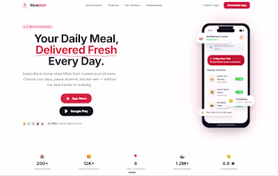 BlinkDish is a meal subscription