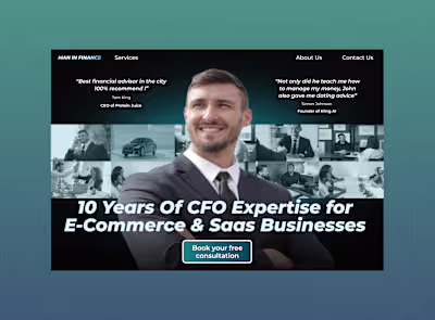 Men in Finance Website | Framer Web Design & Development