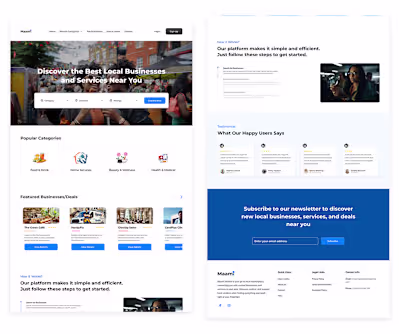 Local Business Marketplace Landing Page :: Behance