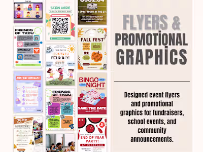 Designed Canva graphics including flyers,