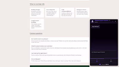 AI Website Support Assistant for Customer Questions