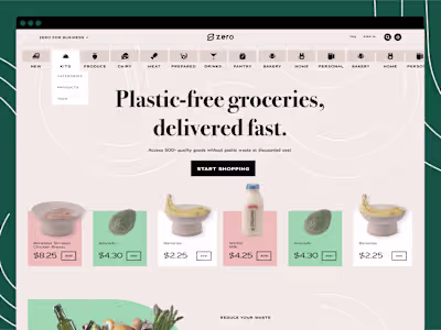 Zero Grocery: Landing Page & Branding