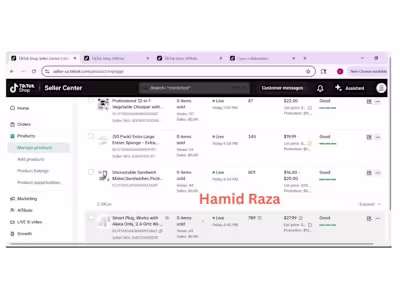 TikTok Shop Product Upload & Listing”