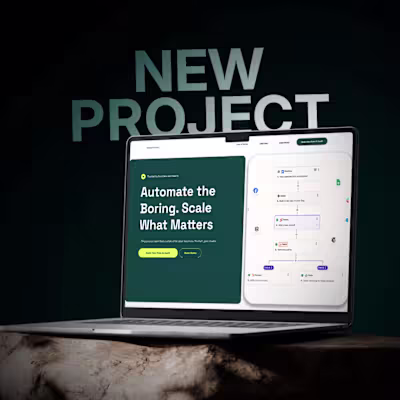 A modern SaaS website designed to position automation as a g...