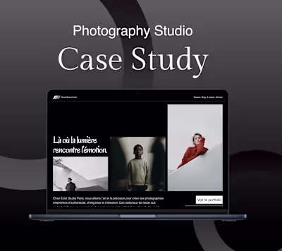 Éclat Studio Paris Website | UI/UX Design
