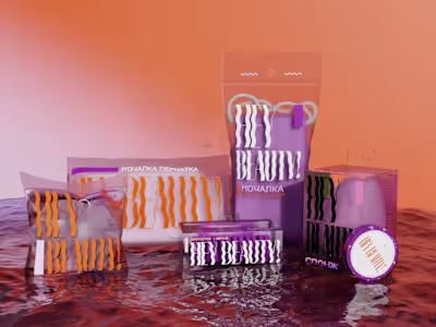 "Hey Beauty!" Package & logo designed to stand out in