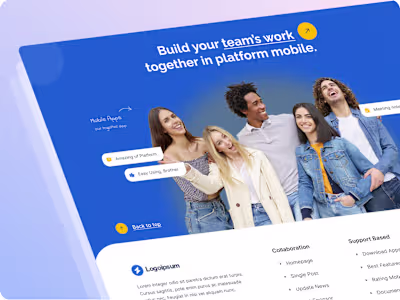 EffiManage - Footer UI Landing Page