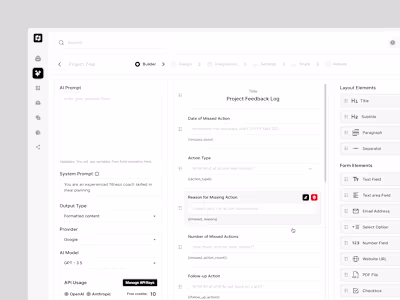 Form Builder UI/UX Design
