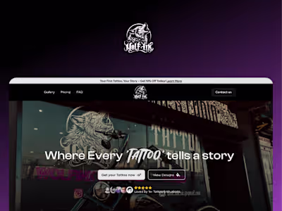 Wolfink Landing Page Design and Framer Development