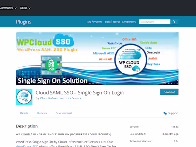Cloud SAML SSO – Single Sign On Login