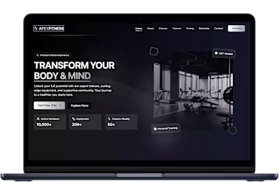 Responsive Website Development for Apex Fitness
