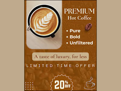 Premium Coffee Poster - Luxury Social Media Design