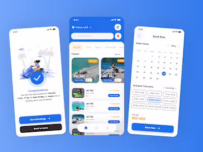 WaterSports Rental UX/UI design