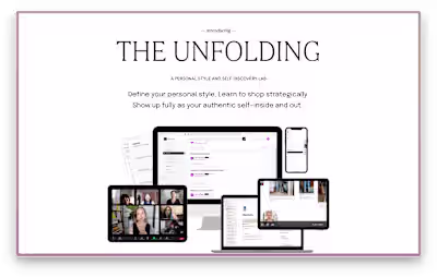 unfolding.style — Online Course Sales Page design & build