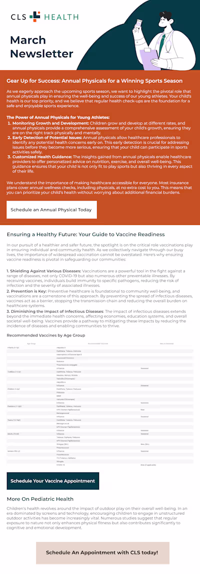 CLS Health Newsletter