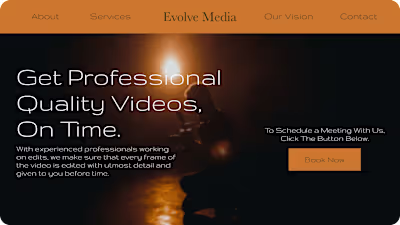 Evolve Media Landing Page