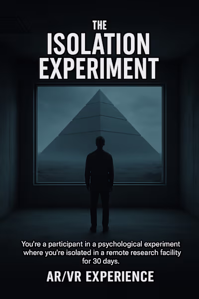 The Isolation Experiment: A VR/AR Psychological Thriller