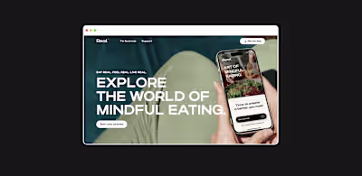 Website Design of Wellness Mobile App | UX/UI Design