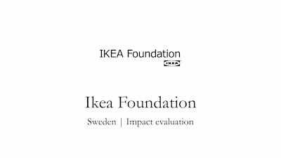 Impact evaluation for Ikea Foundation