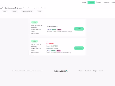 Online Technology and Security Courses Website