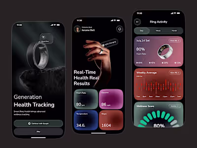 Smart Ring Health App UI