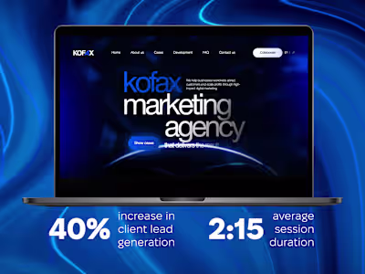 UI / UX Website Design for a Marketing Agency