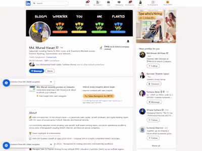 LinkedIn Profile optimization with SEO content.