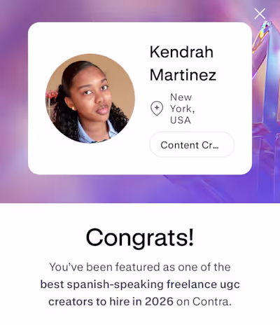 I was featured on Contra’s