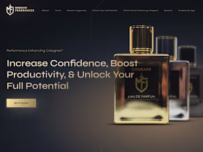 Landing Page Design for a Luxury Perfume Brand