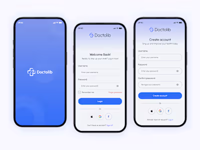 Login Page - Doctor Application