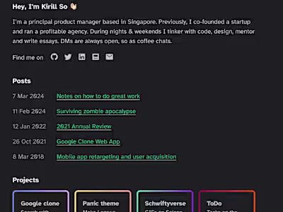 Personal website