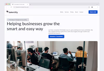 Bakertilly Website Hero Section Redesign